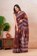 Handblock Print Linen Saree