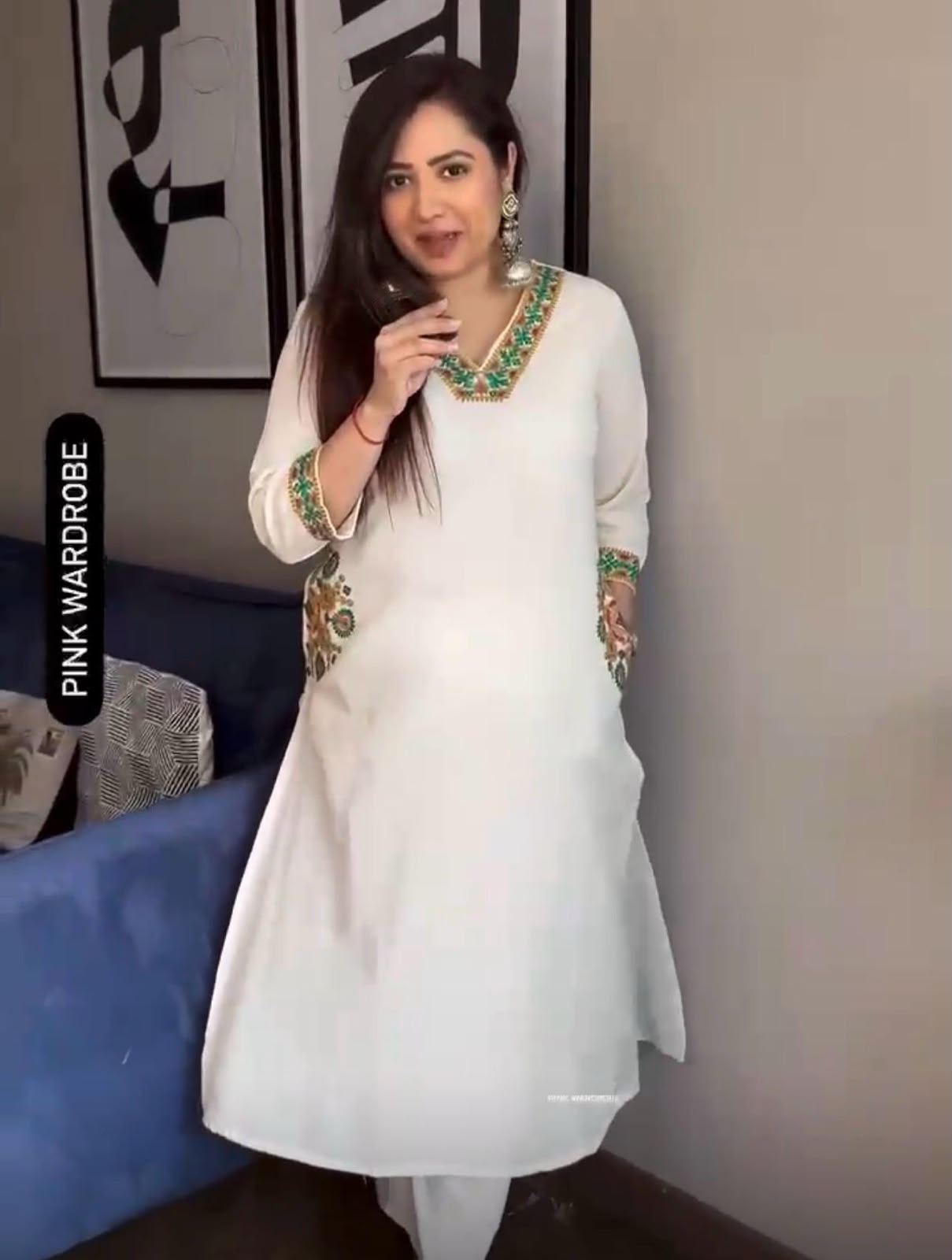 PREMIUM COTTON FLEX A-LINE KURTI SET