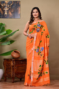 Handblock Print Linen Sarees
